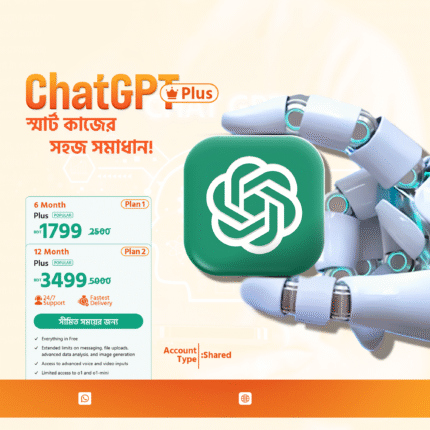 ChatGpt Plus Subscription(6/12 Month Plan)
